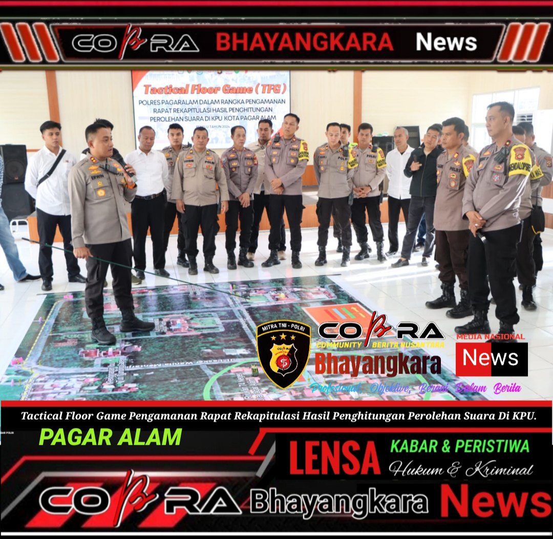 Kapolres Pagar Alam Pimpin Tactical Floor Game Pengamanan Rapat